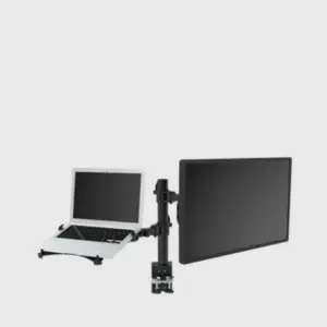 Single Monitor Arm with Laptop Holder