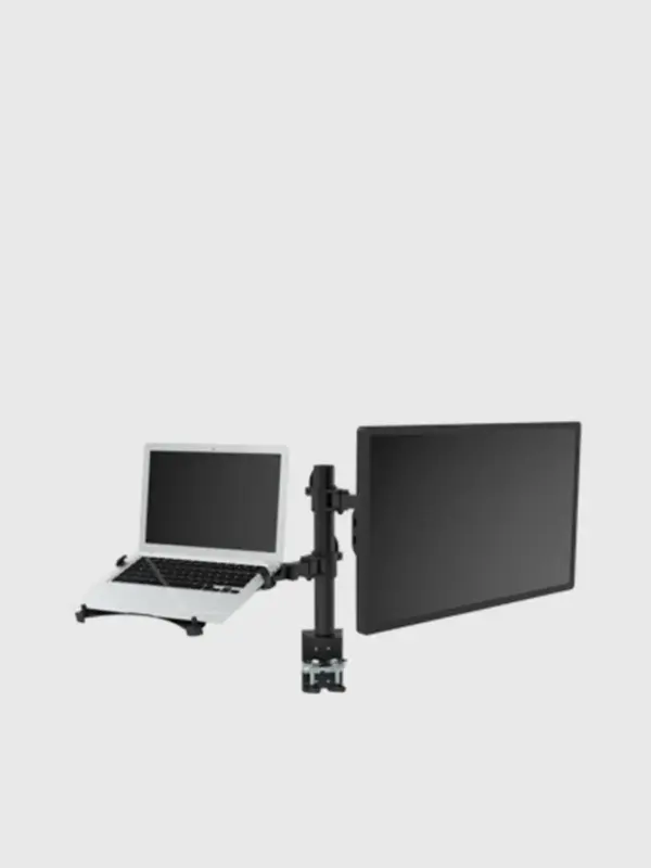 Single Monitor Arm with Laptop Holder