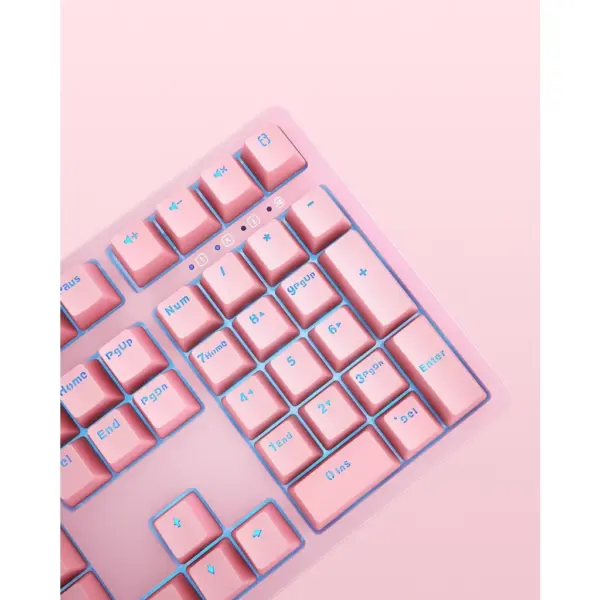 RGB Pink Mechanical Blue Switch Gaming Keyboard - Image 3