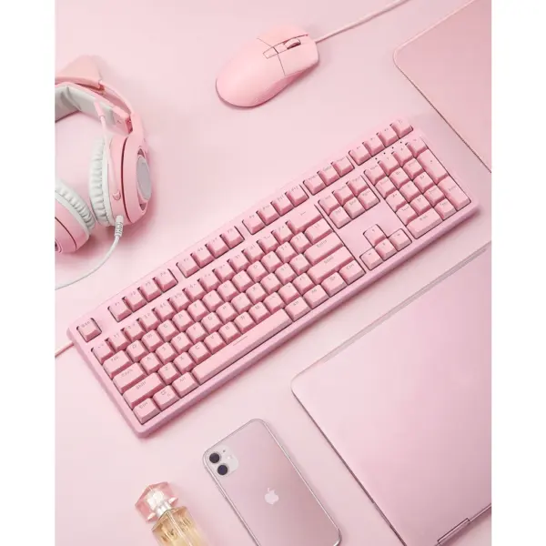 RGB Pink Mechanical Blue Switch Gaming Keyboard - Image 2