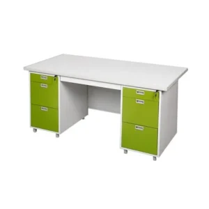 โต๊ะทำงานเหล็ก LUCKY WORLD DX-52-33-GG 159.5 ซม. สีเขียว